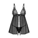 Пеньюар и трусики Obsessive Blomentis babydoll & thong M/L