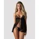 Пеньюар и трусики Obsessive Blomentis babydoll & thong M/L