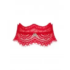 Широкий кружевной чокер Obsessive Bergamore choker, red