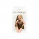 Боди Penthouse Blooming Era S/L Black, имитация гипюрового страплесса, открытые плечи