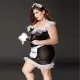 Костюм горничной JSY «Послушная Эльма» Plus Size Black, платье, передник, головной убор горничной