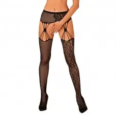 Еротичні колготки-бодістокінг Obsessive Garter stockings S821 S/M/L