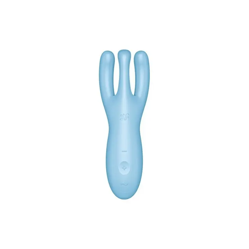Клиторальный смарт вибратор Satisfyer Threesome 4 Blue с тремя пальчиками