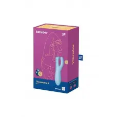 Кліторальний смарт вібратор Satisfyer Threesome 4 Blue з трьома пальчиками