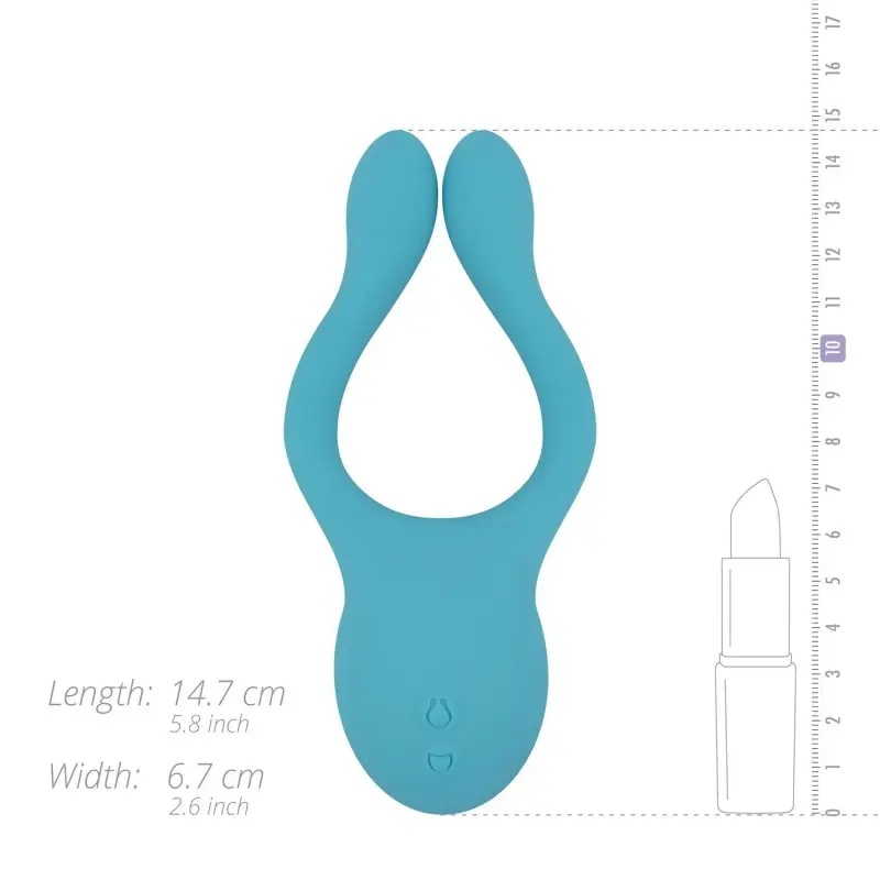 Универсальный вибратор для пар Cala Azul – Dani Couples Toy, 10 режимов