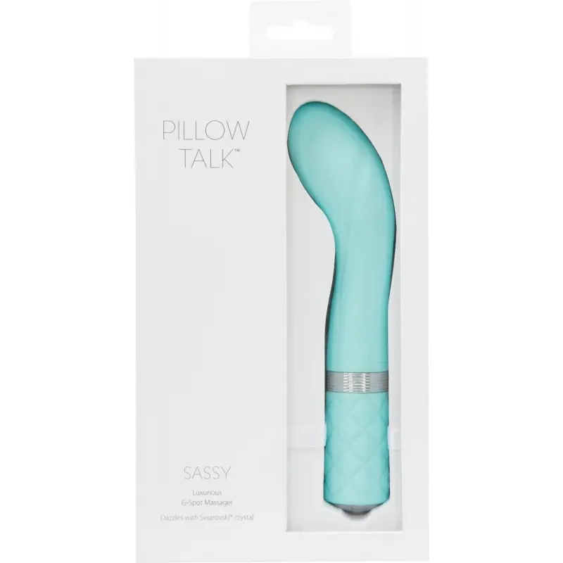 Роскошный вибратор Pillow Talk - Sassy Teal с кристаллом Сваровски для точки G, подарочная упаковка