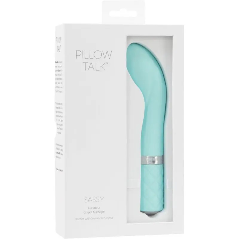 Роскошный вибратор Pillow Talk - Sassy Teal с кристаллом Сваровски для точки G, подарочная упаковка
