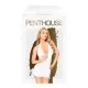 Мини-платье с открытой спиной и стрингами Penthouse - Earth-Shaker White L/XL