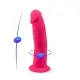 Фаллоимитатор SilexD Henry Pink (MODEL 2 size 7.5in), двухслойный, силикон+Silexpan, диаметр 4,8см