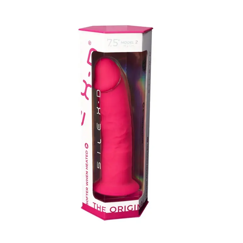 Фаллоимитатор SilexD Henry Pink (MODEL 2 size 7.5in), двухслойный, силикон+Silexpan, диаметр 4,8см