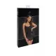 Платье Noir Handmade F307 Mirage wetlook mini dress with jewelry rhinestone chain - 3XL