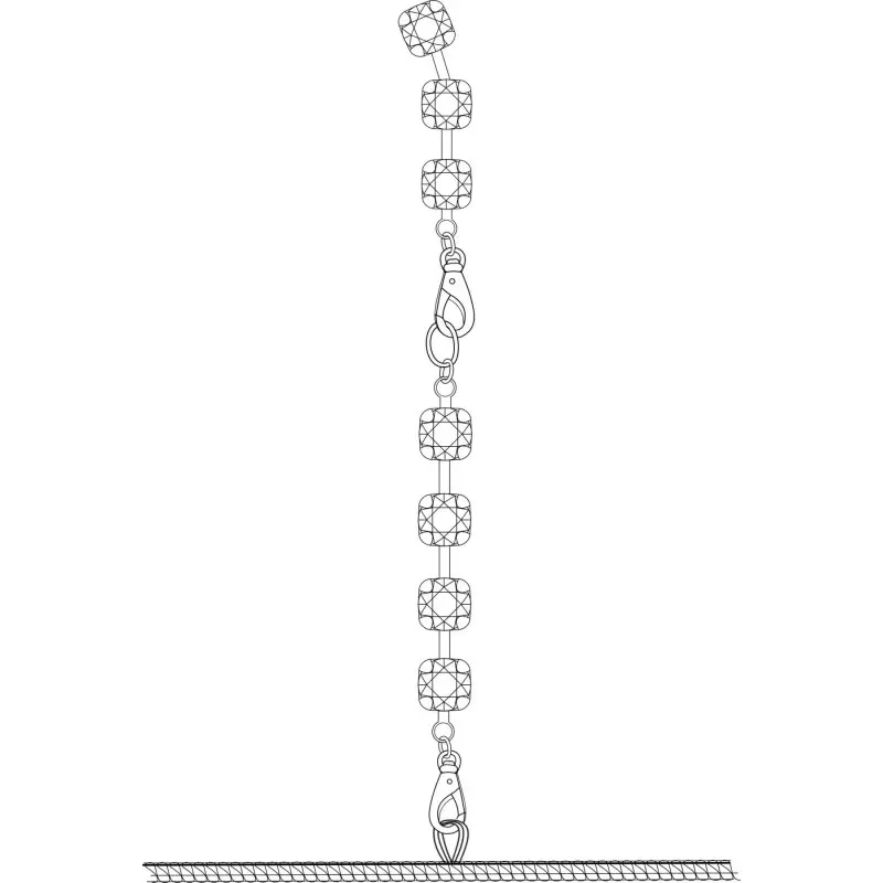 Платье Noir Handmade F307 Mirage wetlook mini dress with jewelry rhinestone chain - 3XL