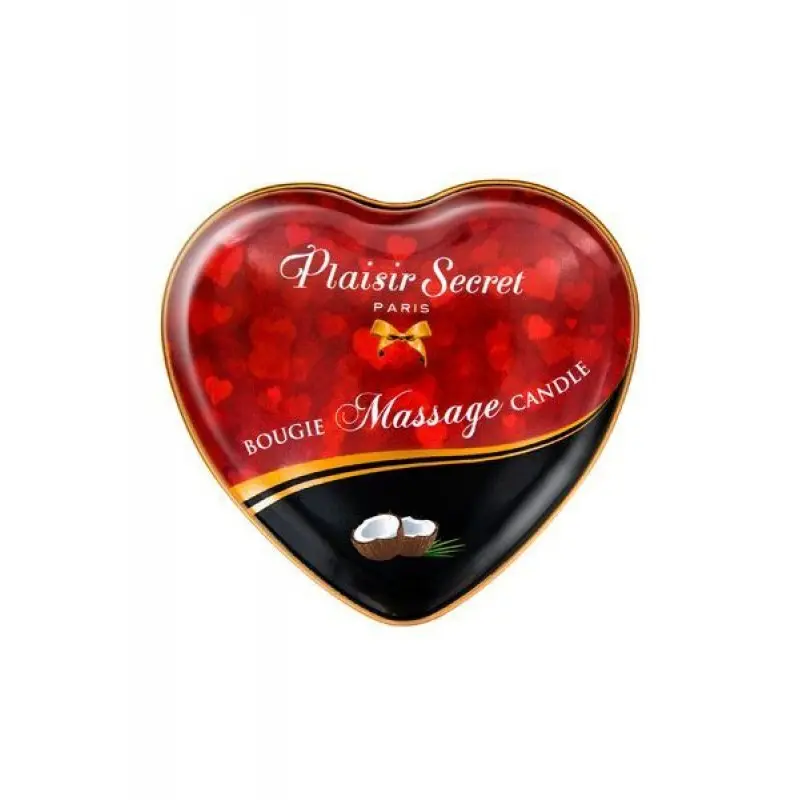 Массажная свеча сердечко Plaisirs Secrets Coconut (35 мл)