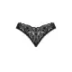 Кружевные стринги Obsessive Donna Dream crotchless thong XS/S Black, открытый доступ