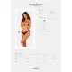Кружевные стринги Obsessive Donna Dream crotchless thong XS/S Black, открытый доступ