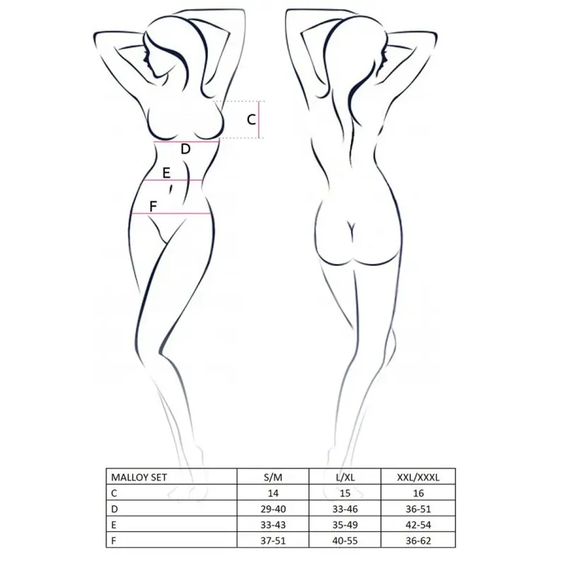 Костюм зайки Passion MALLOY SET S/M, трусики, топик и ушки