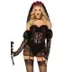 Эротический костюм черной невесты Leg Avenue Heartbreak Bride L, боди, рукава, вуаль, чокер