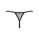 Трусики-стринги Obsessive Novenes crotchless thong, XL/2XL, сетка, стрепы, украшение со стразами, от