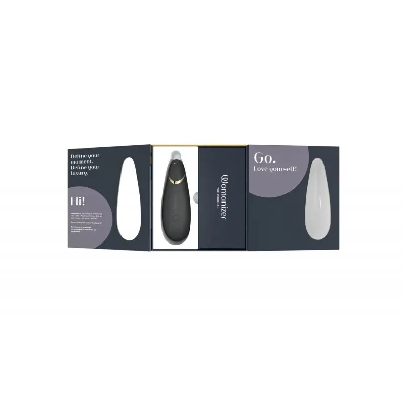 Вакуумный клиторальный стимулятор Womanizer Premium 2 - Black, функции Autopilot и Smart Silence