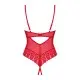 Боди с доступом Obsessive Ingridia crotchless teddy XS/S, красное, открытая грудь