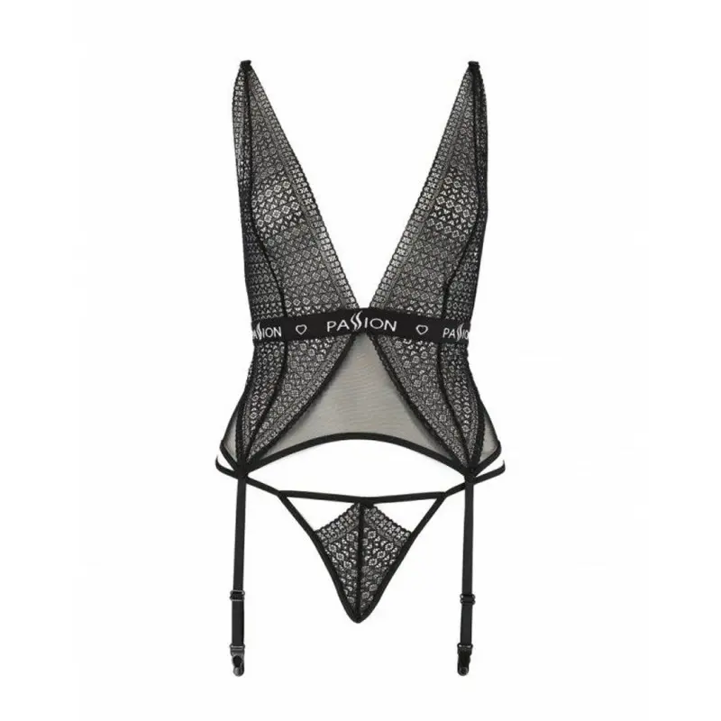 Полупрозрачный корсет Passion Exclusive MIRAJANE CORSET S/M, black