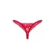 Кружевные стринги Obsessive Lacelove thong M/L Red, низкая посадка