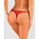 Кружевные стринги Obsessive Lacelove thong M/L Red, низкая посадка