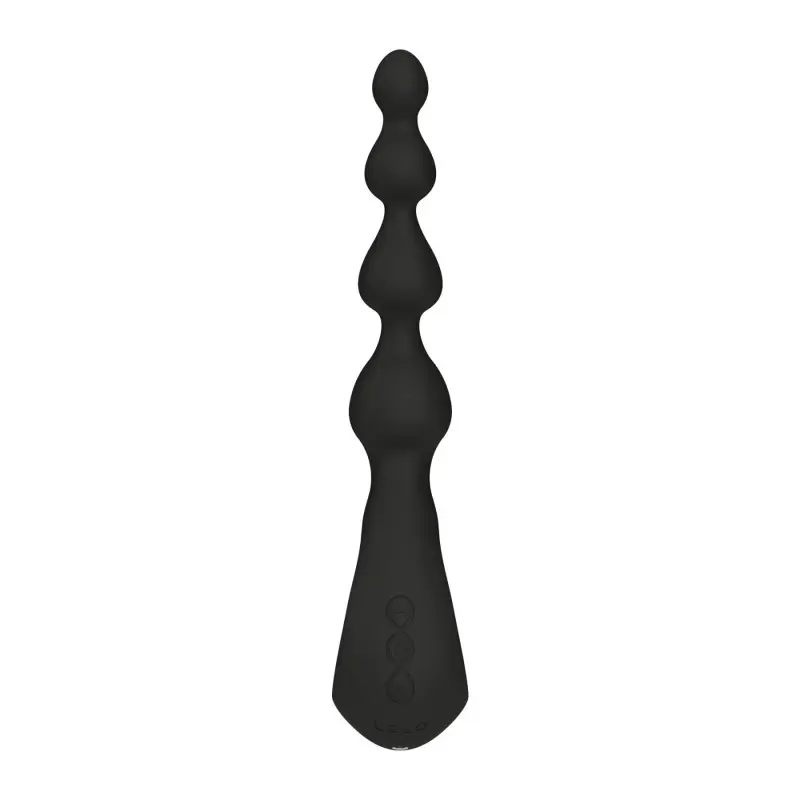 Анальные бусы с вибрацией LELO Soraya Beads Black, разный диаметр бусин, 8 режимов