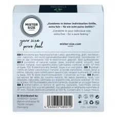 Презервативи Mister Size - pure feel - 47 (3 condoms), товщина 0,05 мм