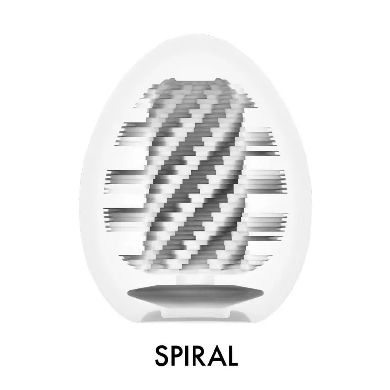 Мастурбатор-яйцо Tenga Egg Spiral, плотный TPE, пробник лубриканта 5 мл