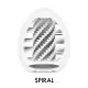 Мастурбатор-яйцо Tenga Egg Spiral, плотный TPE, пробник лубриканта 5 мл