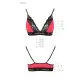 Эластичный топ с кружевом Passion PS001 TOP L, red-black