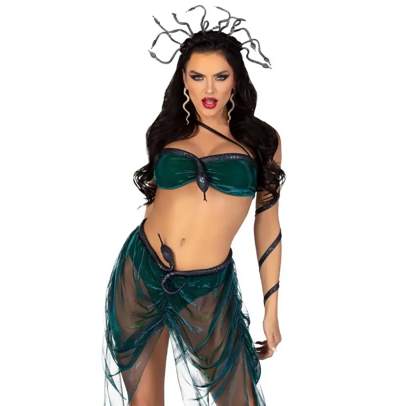 Эротический костюм Медузы Горгоны Leg Avenue Medusa Costume XS, топ, юбка, нарукавники, украшения