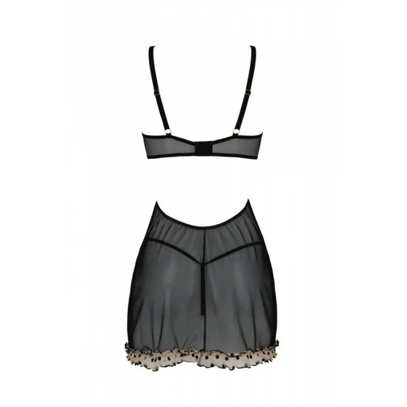 Эротический пеньюар Passion MARINA CHEMISE, XXL/XXXL, beige