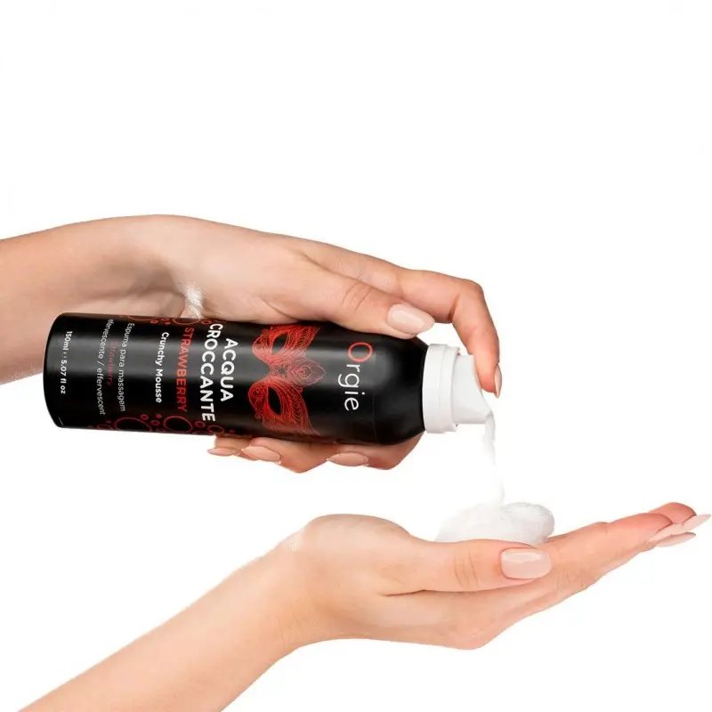 Массажная пенка Orgie – Acqua Croccante Strawberry (150 мл), эффект лопающихся пузырьков