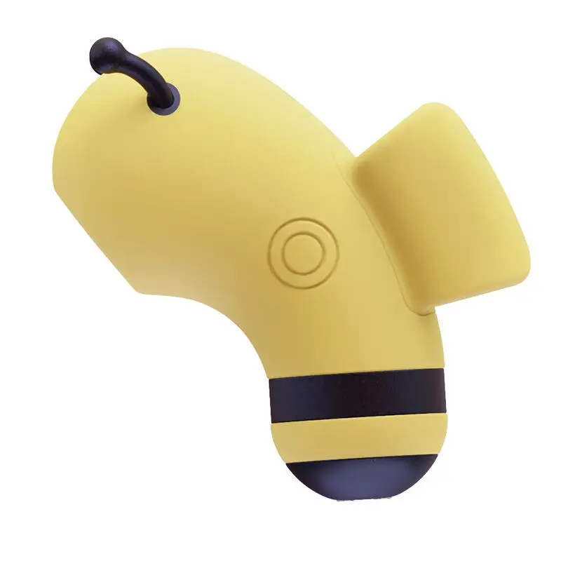 Вакуумный стимулятор с микротоками KISSTOY Beebe Yellow, на палец
