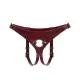 Кожаные трусы для страпона Liebe Seele Wine Red Strap on Harness, универсальный размер