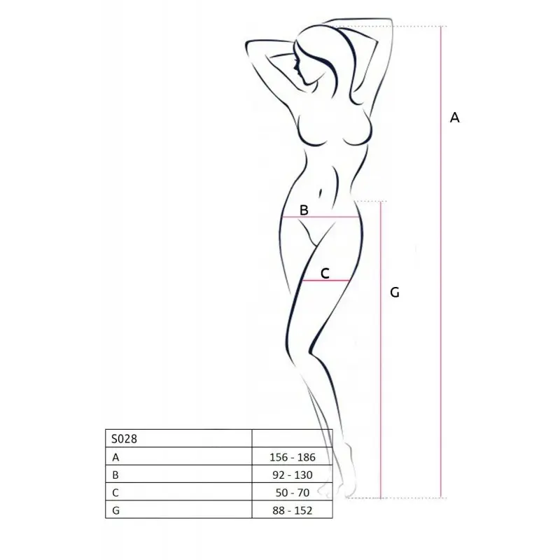 Эротические колготки-бодистокинг с тонкими подвязками Passion S028 One Size, white, открытый доступ