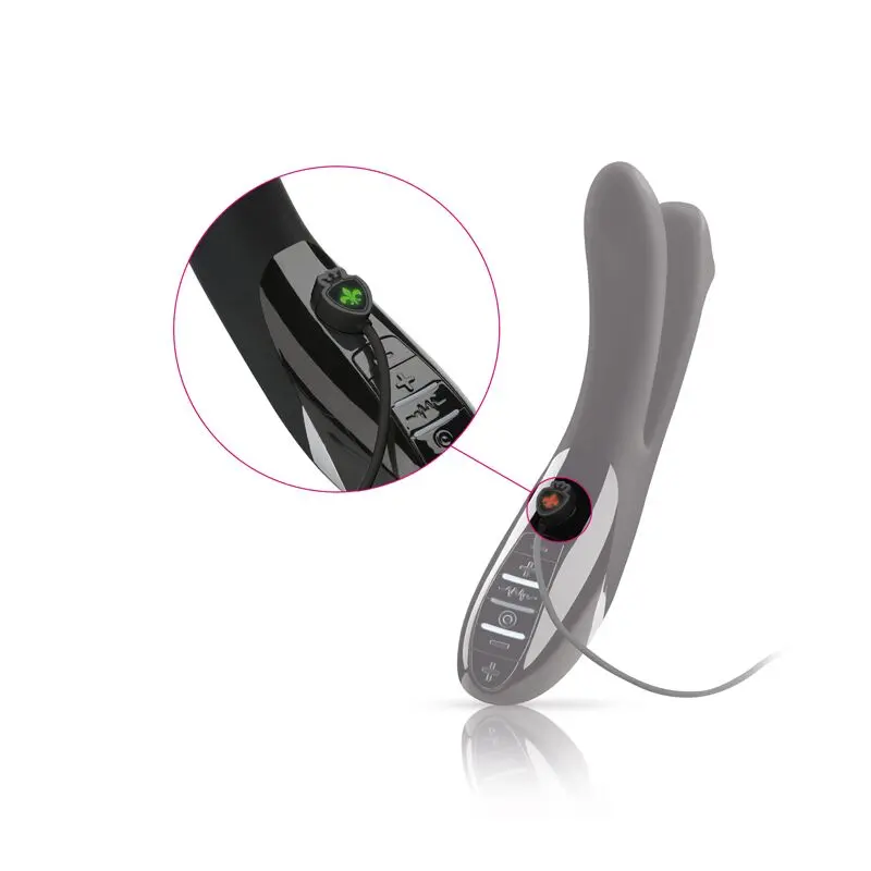 Вибратор двойной с электростимуляцией Mystim Tingling Aparte eStim Black, миостимулятор
