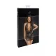(SALE) Платье Noir Handmade F313 Mythos mini flocked mesh dress with jewelry rhinestone chain - M