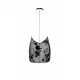 (SALE) Платье Noir Handmade F313 Mythos mini flocked mesh dress with jewelry rhinestone chain - M