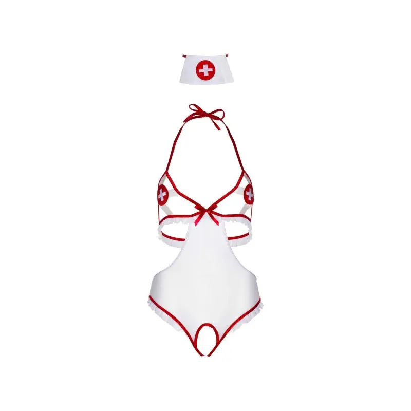 Костюм медсестры Leg Avenue Naughty Nurse, one size, боди и шапочка