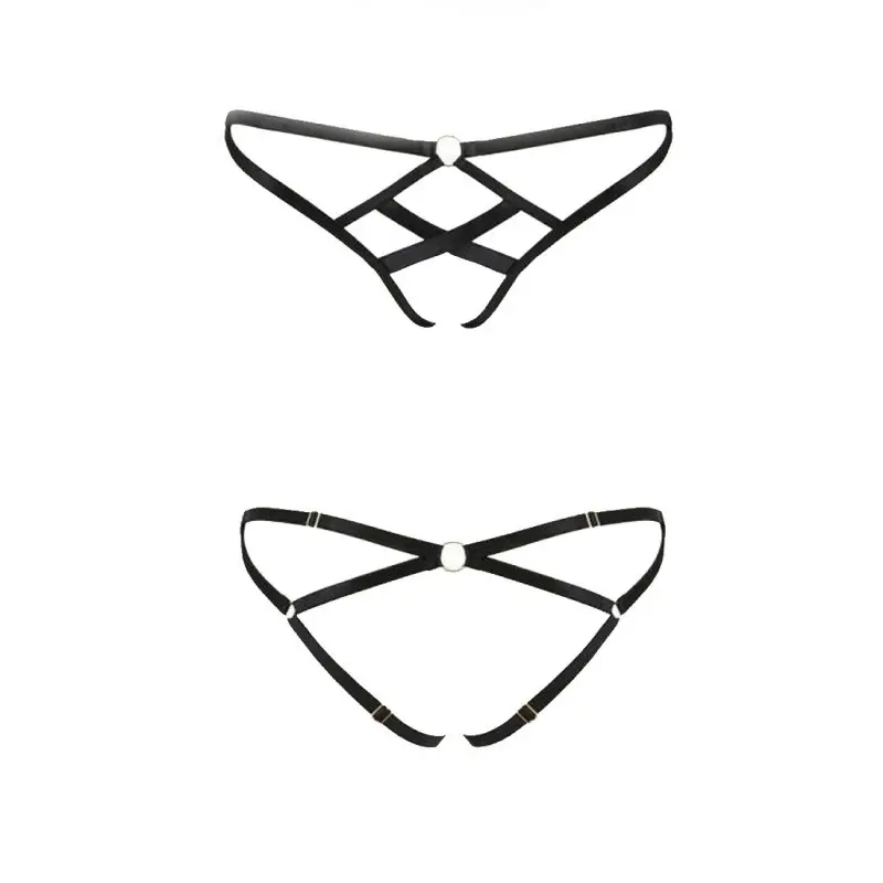 Трусики из стреп Passion Exclusive NICKY THONG XXL/XXXL, black