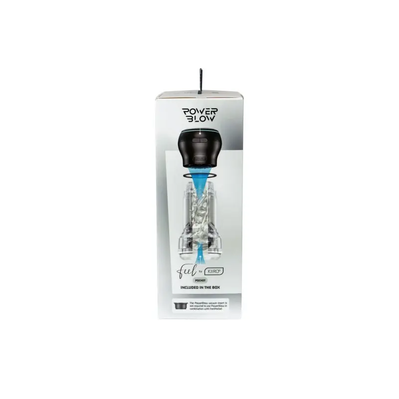 Мастурбатор Kiiroo Feel Pocket Crystal с всасывающей интерактивной насадкой PowerBlow Combo Set