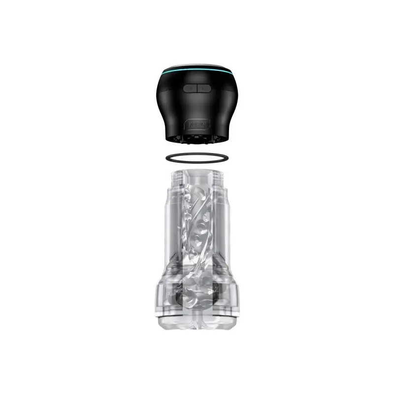 Мастурбатор Kiiroo Feel Pocket Crystal с всасывающей интерактивной насадкой PowerBlow Combo Set