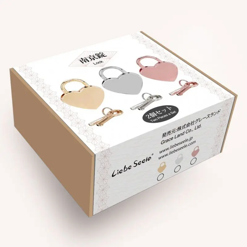 Замочек Liebe Seele Heart Shape Padlock Rose Gold (2 шт)