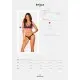 Кружевной бюстгальтер с треугольной чашкой Obsessive Estiqua bra M/L, черный, широкие лямки