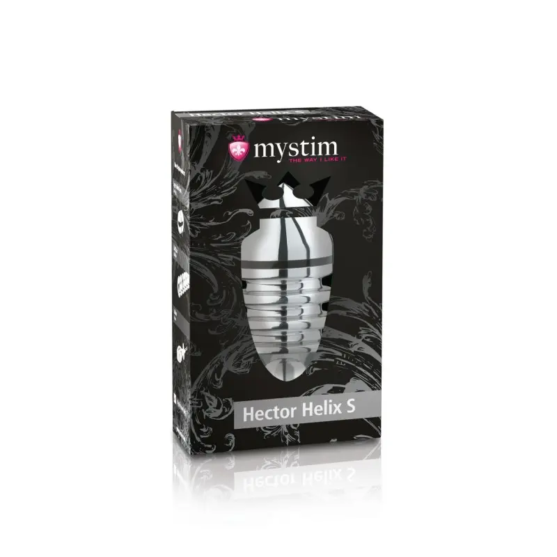 Металлическая анальная пробка Mystim Hector Helix S для электростимулятора, диаметр 4см