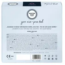 Презервативи Mister Size - pure feel - 64 (36 condoms), товщина 0,05 мм