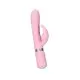 Роскошный кролик с ротацией и вибрацией Pillow Talk Lively, Pink, кристалл Сваровски, тройной отрост